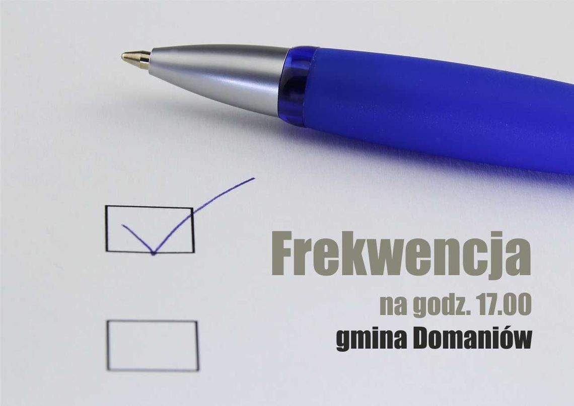 Gmina Domaniów. Frekwencja do godz. 17.00