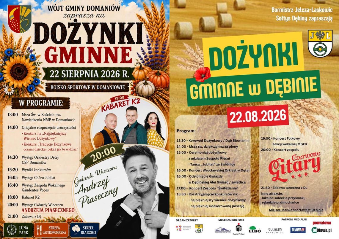 Gminy Domaniów i Jelcz-Laskowice szykują się do dożynek Gminy Domaniów i Jelcz-Laskowice szykują się do dożynek