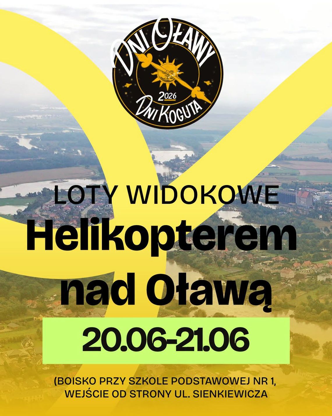 Helikopterem nad Oławą Helikopterem nad Oławą