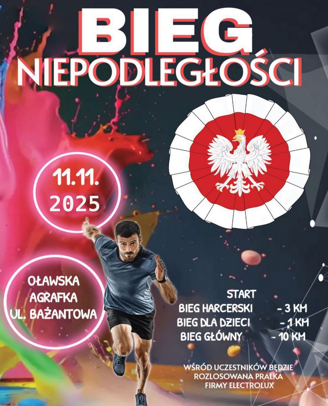 II Oławski Bieg Niepodległości - start 11 listopada o godz.11.00 II Oławski Bieg Niepodległości - start 11 listopada o godz.11.00