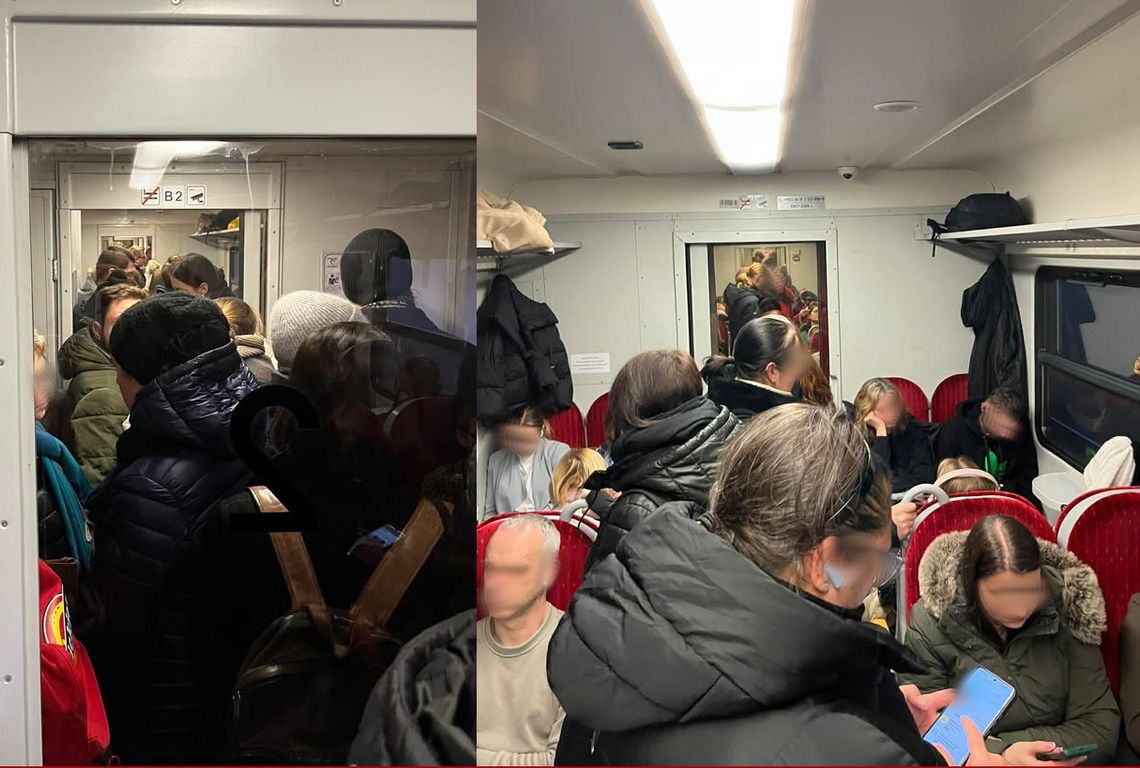 Jak sardynki w puszce. A to pociąg do Wrocławia