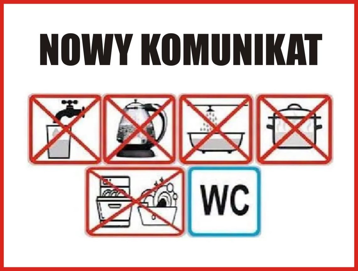 Jest nowy komunikat w sprawie wody niezdatnej do picia