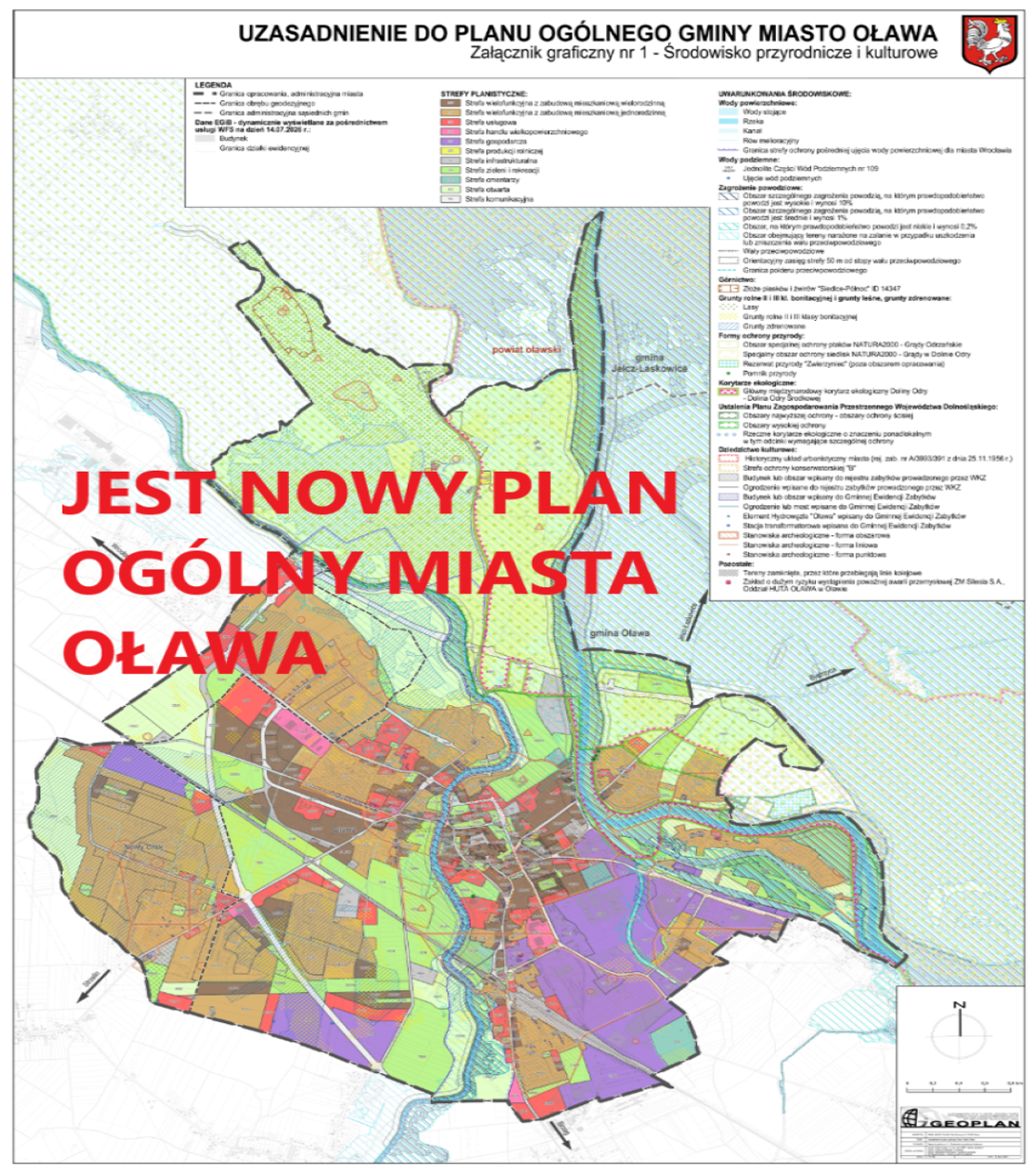 Jest nowy projekt Planu Ogólnego Miasta Oława Jest nowy projekt Planu Ogólnego Miasta Oława