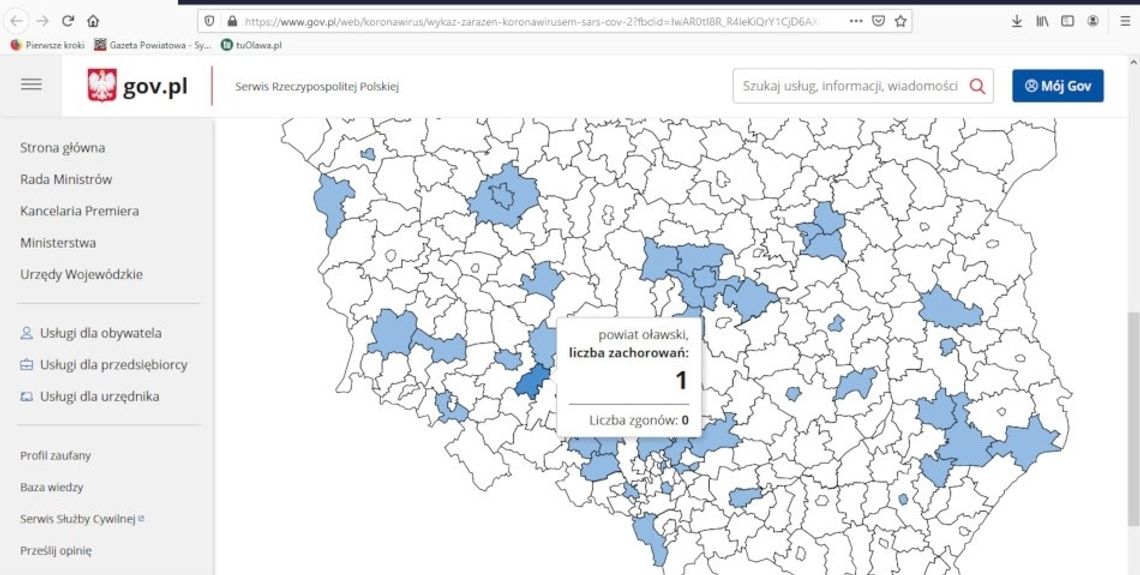 Jest pierwszy zakażony z  naszego powiatu