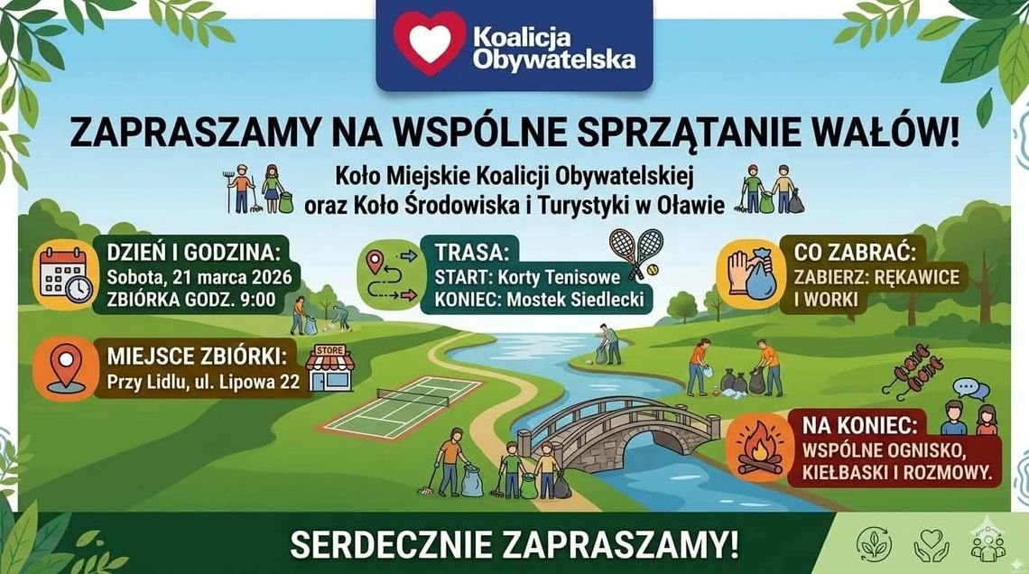 KO zaprasza na wspólne sprzątanie Oławy