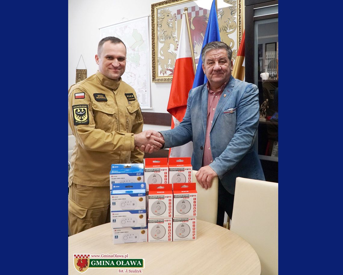 Kolejne czujki dla mieszkańców gminy Oława Kolejne czujki dla mieszkańców gminy Oława