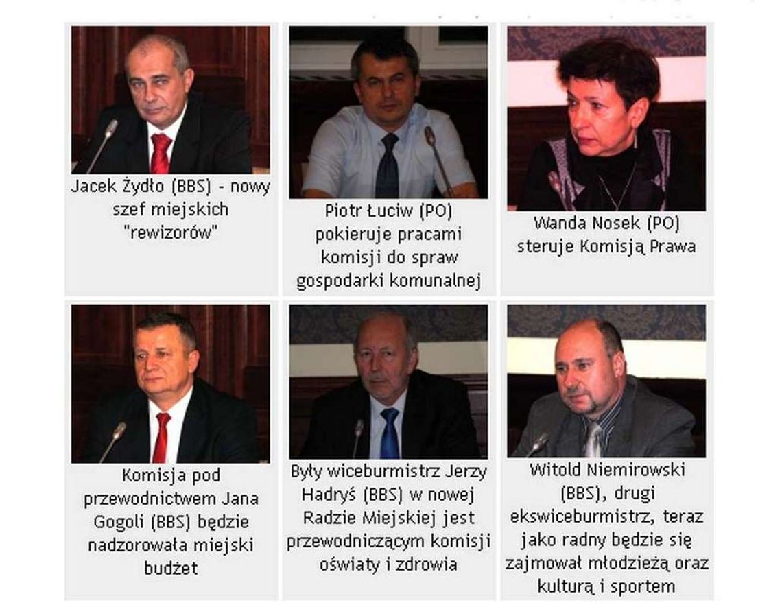 Komisje zatwierdzone, szefowie wybrani Komisje zatwierdzone, szefowie wybrani