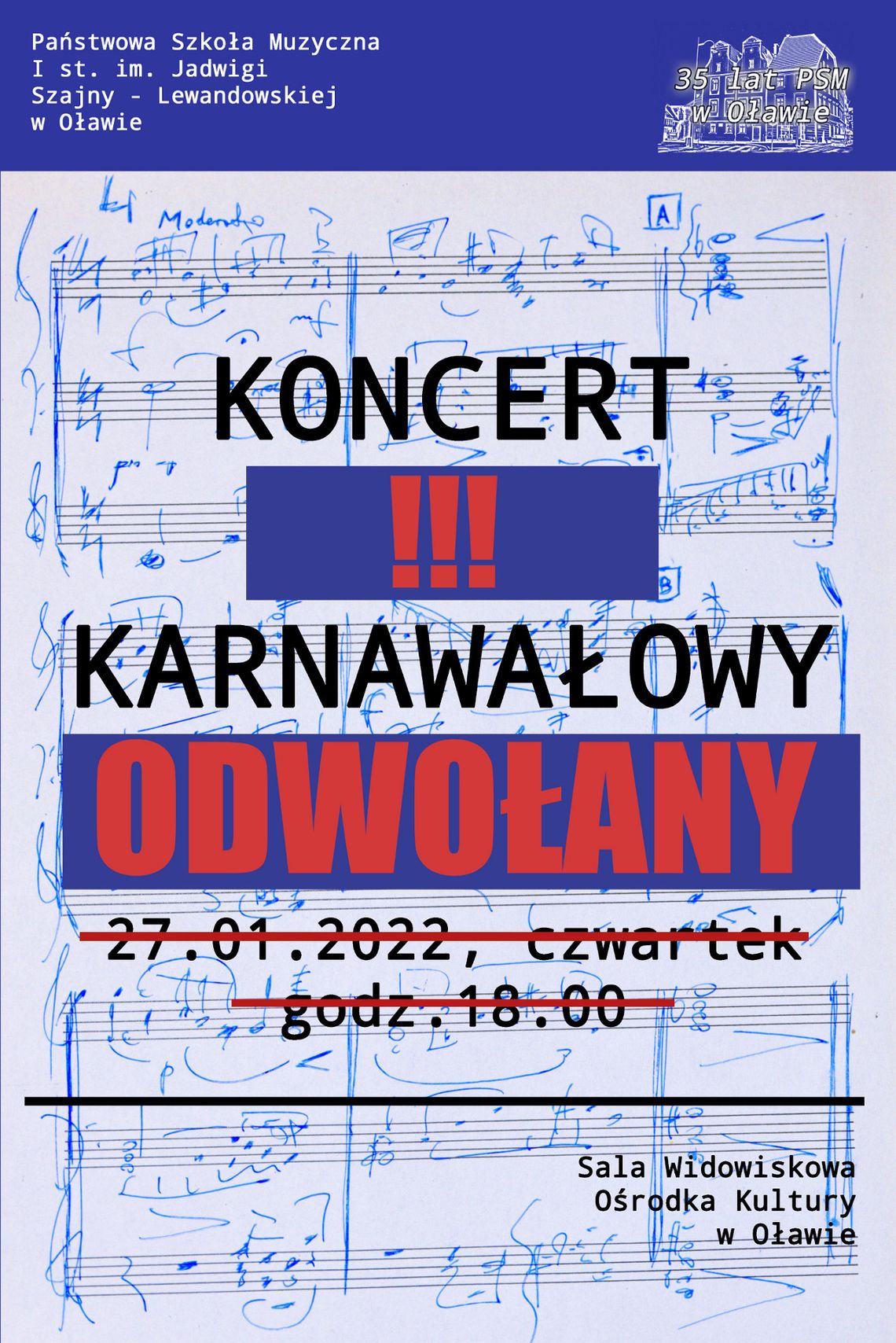 Koncert odwołany