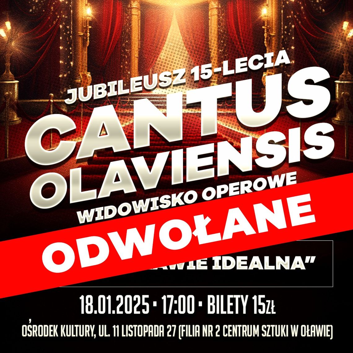 Koncert odwołany