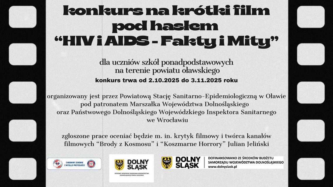 Konkurs na krótki film pod hasłem „HIV i AIDS – Fakty i Mity”