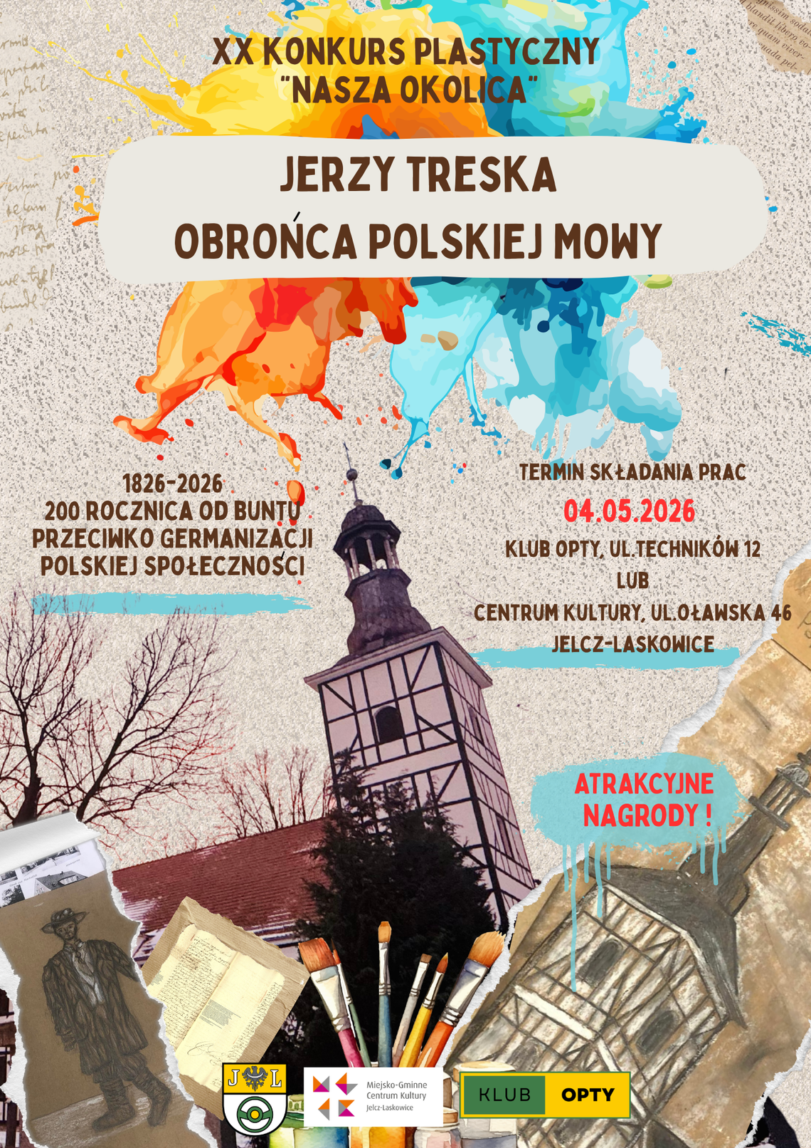 Konkurs plastyczny "Jerzy Treska obrońca polskiej mowy"