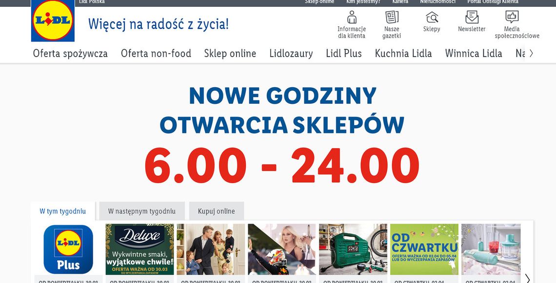 Lidl przedłuża pracę