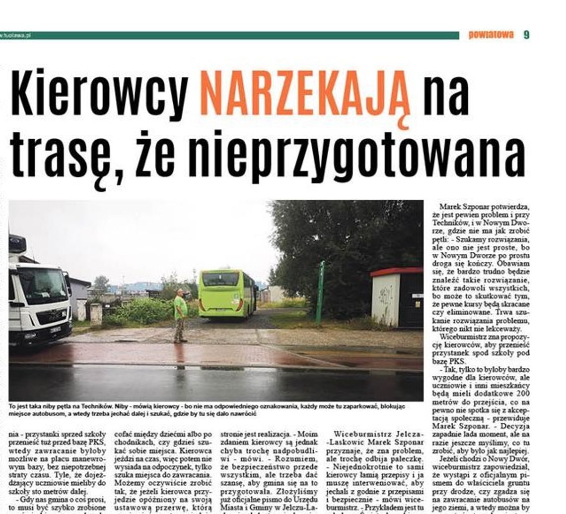 LIST: - Kierowcy nie narzekają, narzeka tylko jeden kierowca