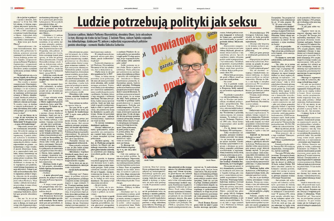 Ludzie potrzebują polityki jak seksu