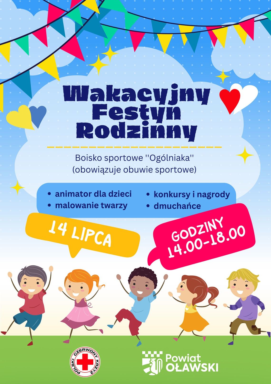 Malowanie twarzy, konkursy i animacje, czyli wakacyjny festyn rodzinny