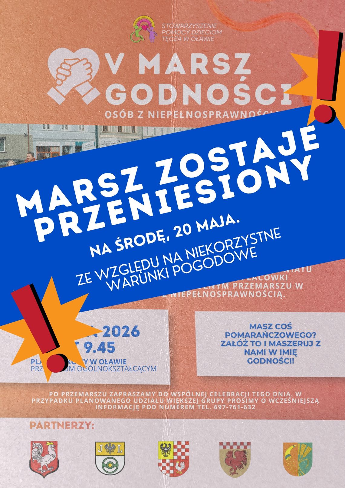 Marsz Godności przełożony. Z piątku na środę