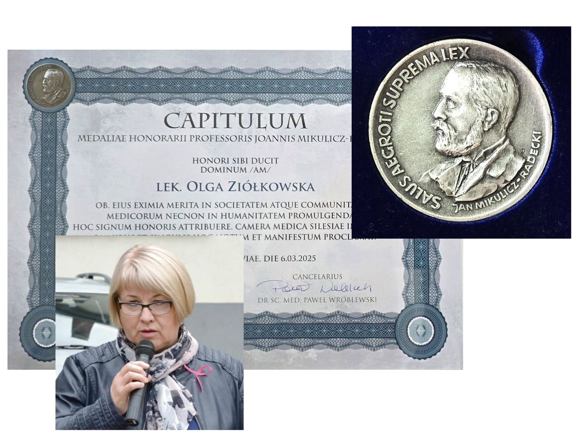 Medal dla pani Doktor Ziółkowskiej