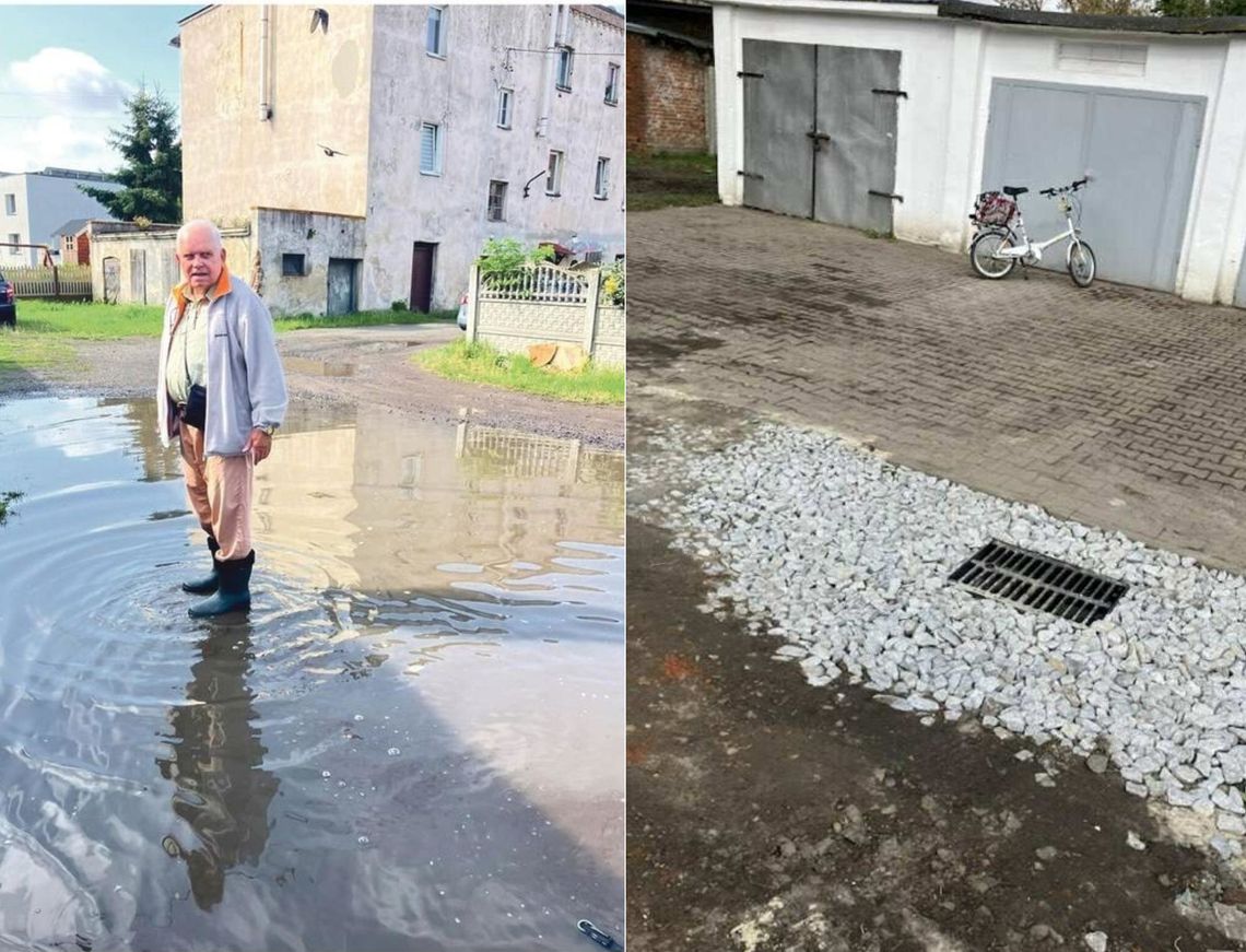 Do garażu pan Jan może już chodzić bez gumowców