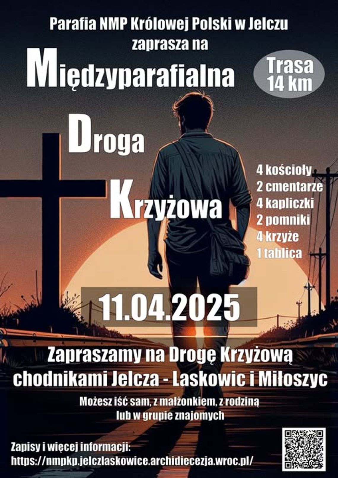 Międzyparafialna Droga Krzyżowa. To trasa 14 km