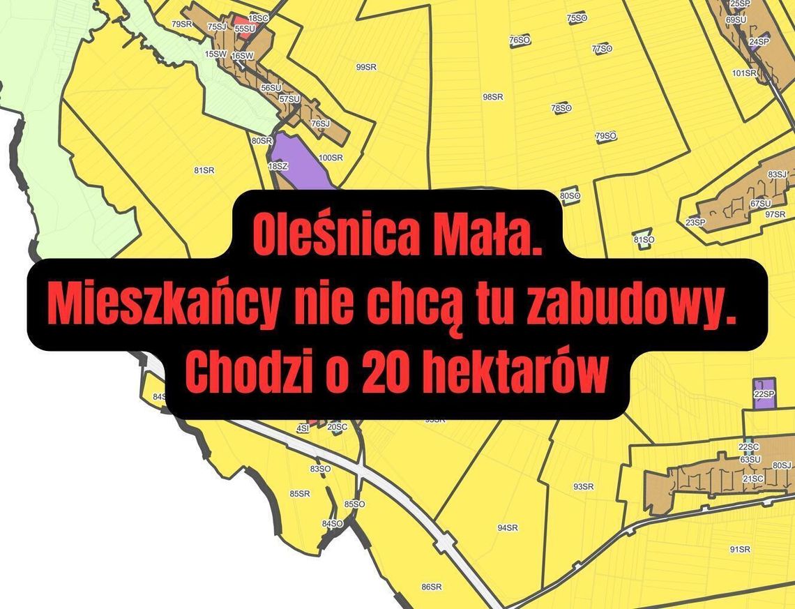 Mieszkańcy Oleśnicy Małej sprzeciwiają się planowanej strefie zabudowy. Będzie petycja i wnioski