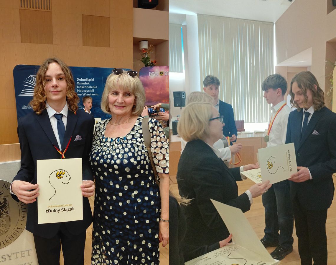 Mikołaj Dąbrowski z SP Marcinkowice wśród laureatów „zDolnego Ślązaka”!
