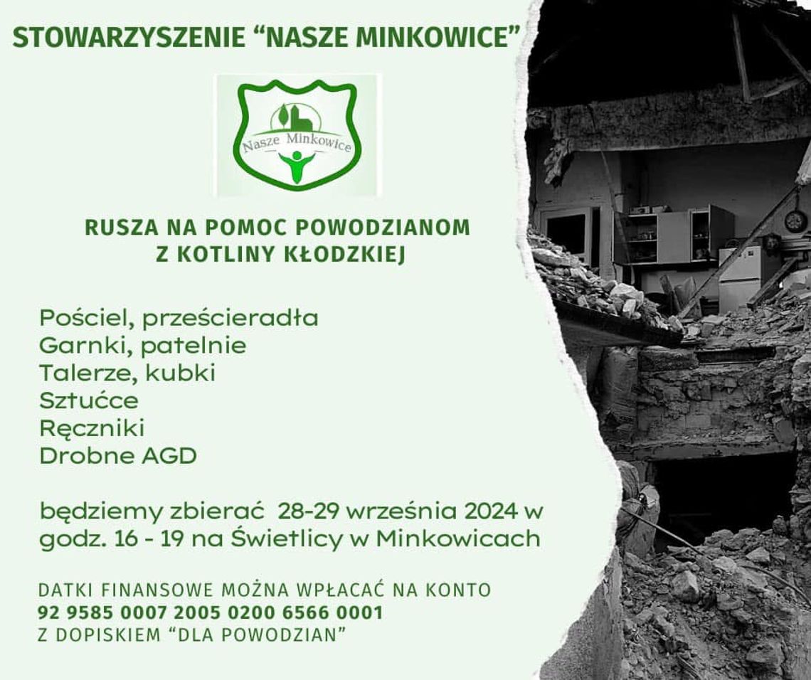 Minkowice Oławskie powodzianom!