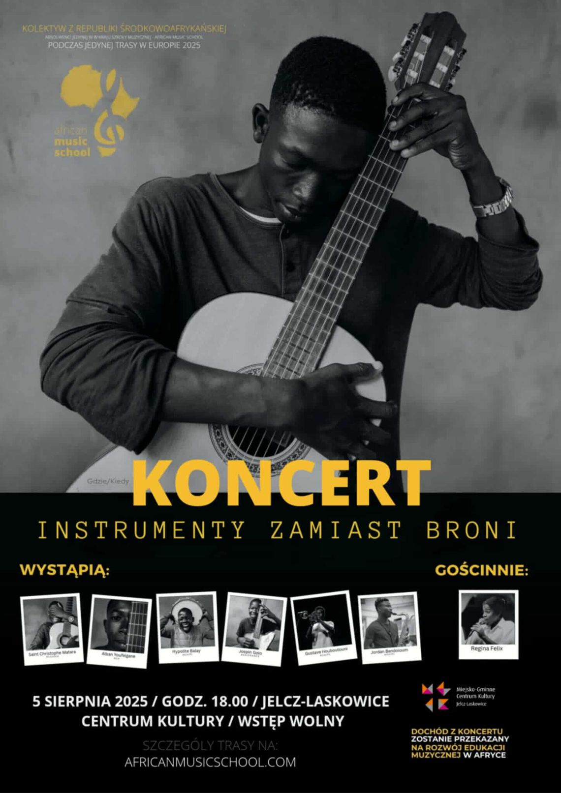 "Muzyka zamiast broni". Wystąpią artyści z Afryki