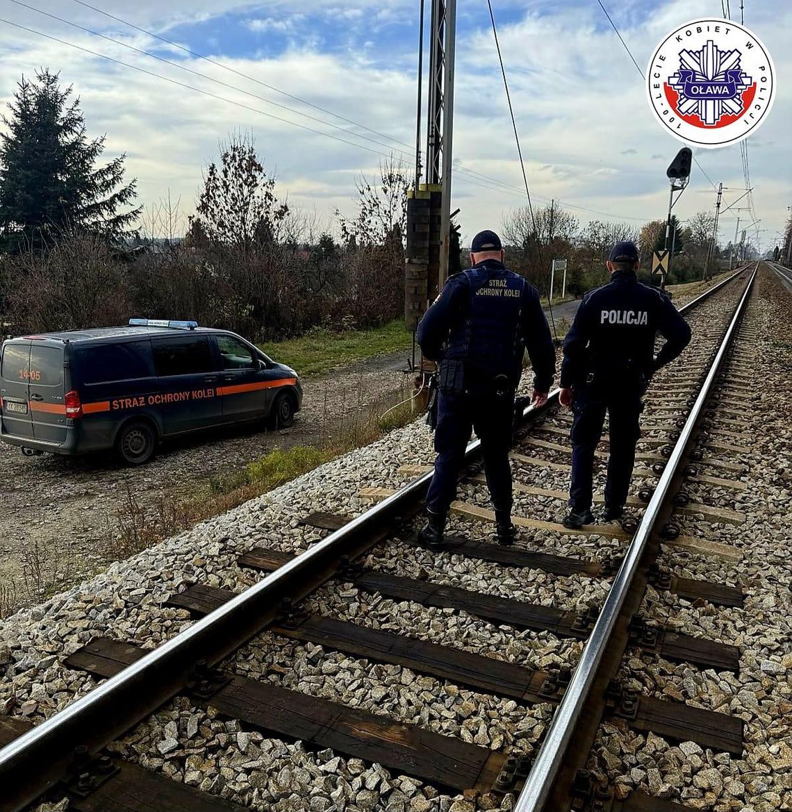 Nasi policjanci też teraz dodatkowo chronią tory