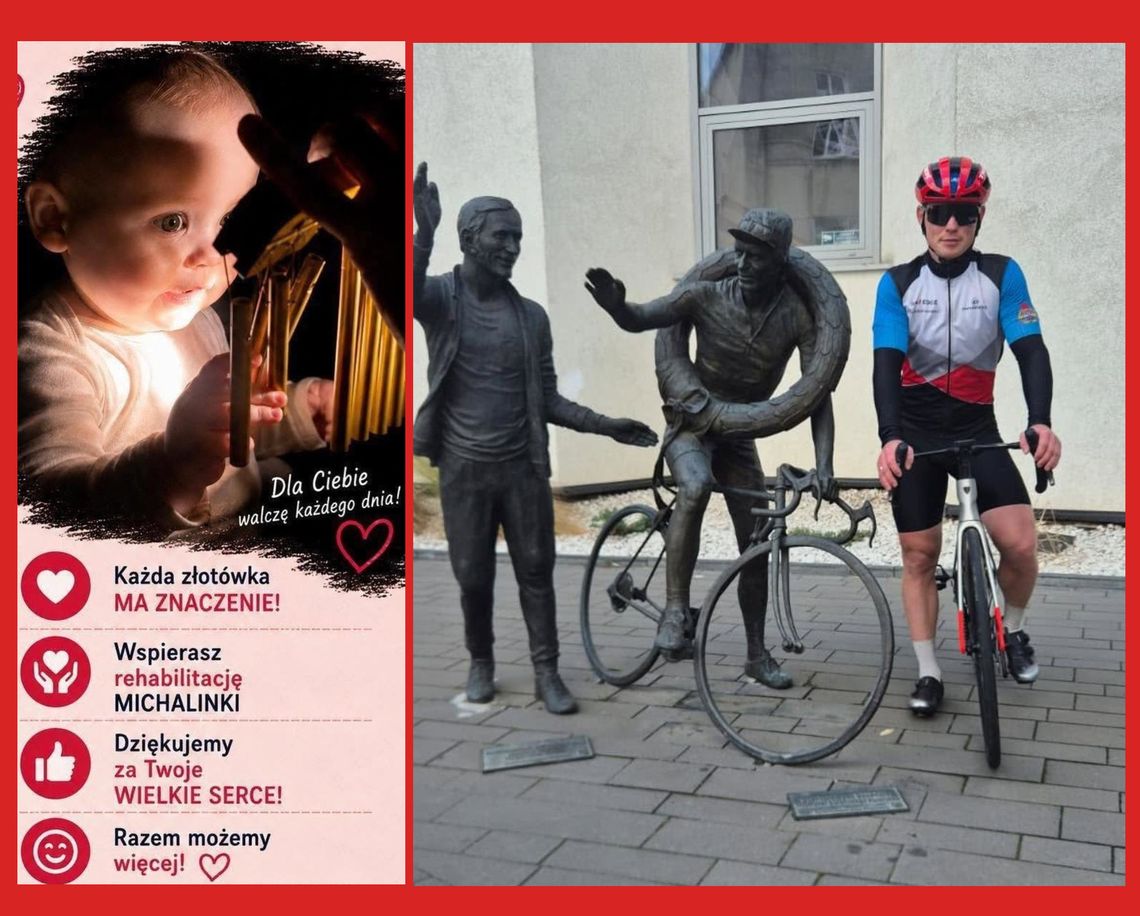 Nasz strażak jechał 900 km na rowerze dla Michalinki Nasz strażak jechał 900 km na rowerze dla Michalinki