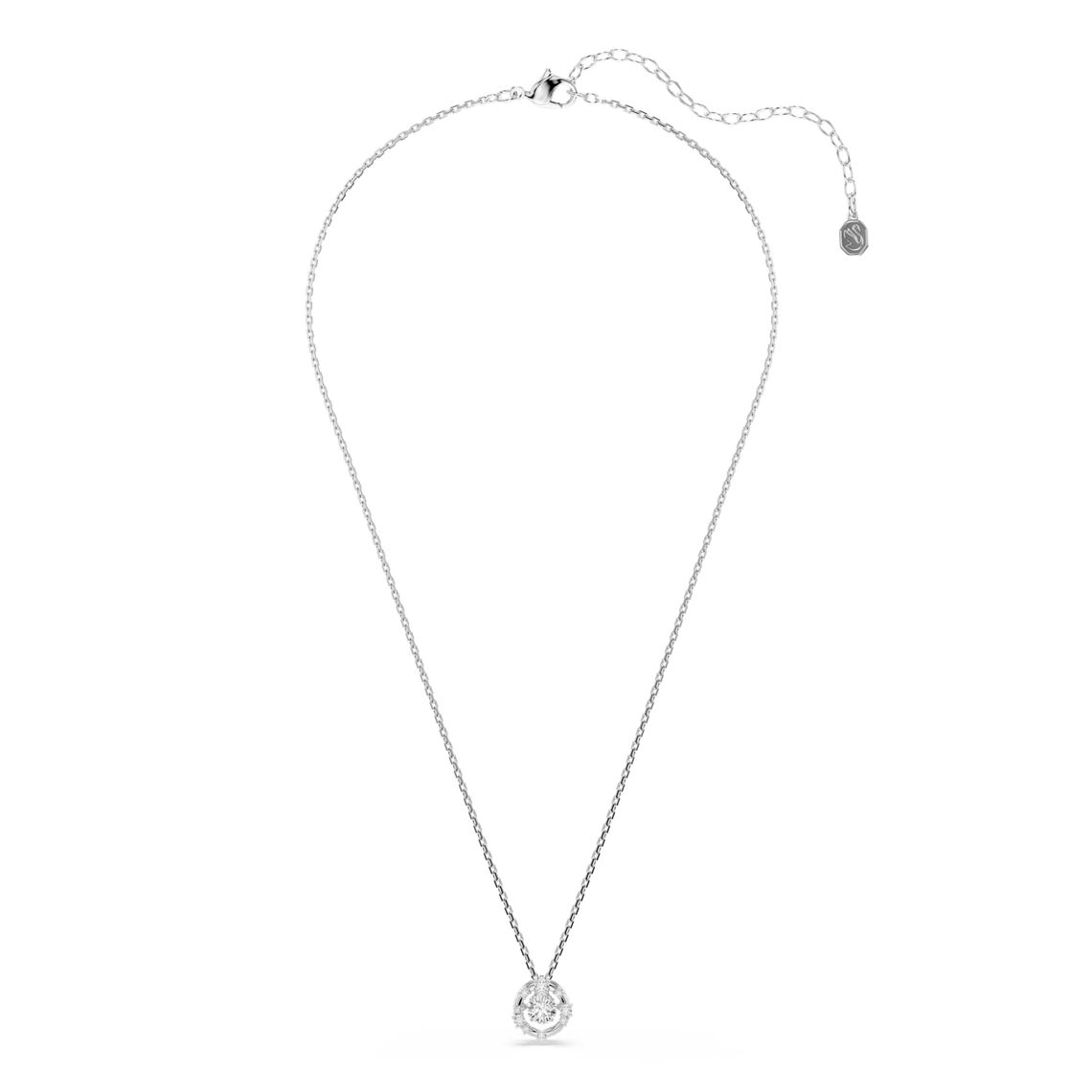 Naszyjnik Swarovski a dekolt: jak porównać długość i proporcje Naszyjnik Swarovski Constella, model 5738247. Ujęcie całego modelu. Zdjęcie: Swarovski.