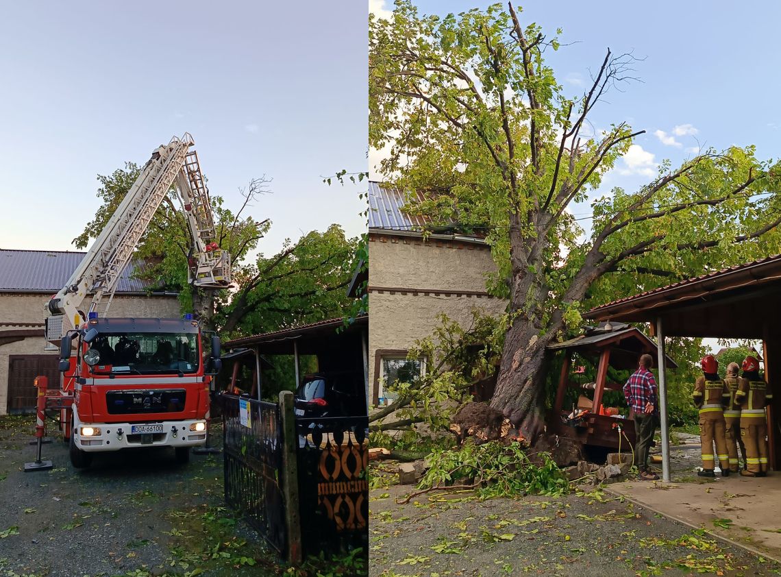 Nawałnica przeszła przez część powiatu. Są spore straty Nawałnica przeszła przez część powiatu. Są spore straty
