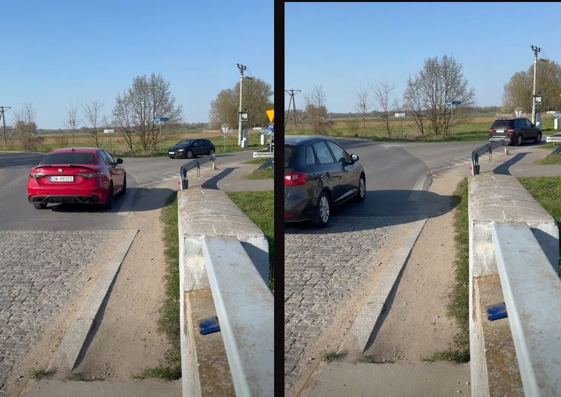 Tu jest niebezpiecznie. 9 aut w 38 sekund!