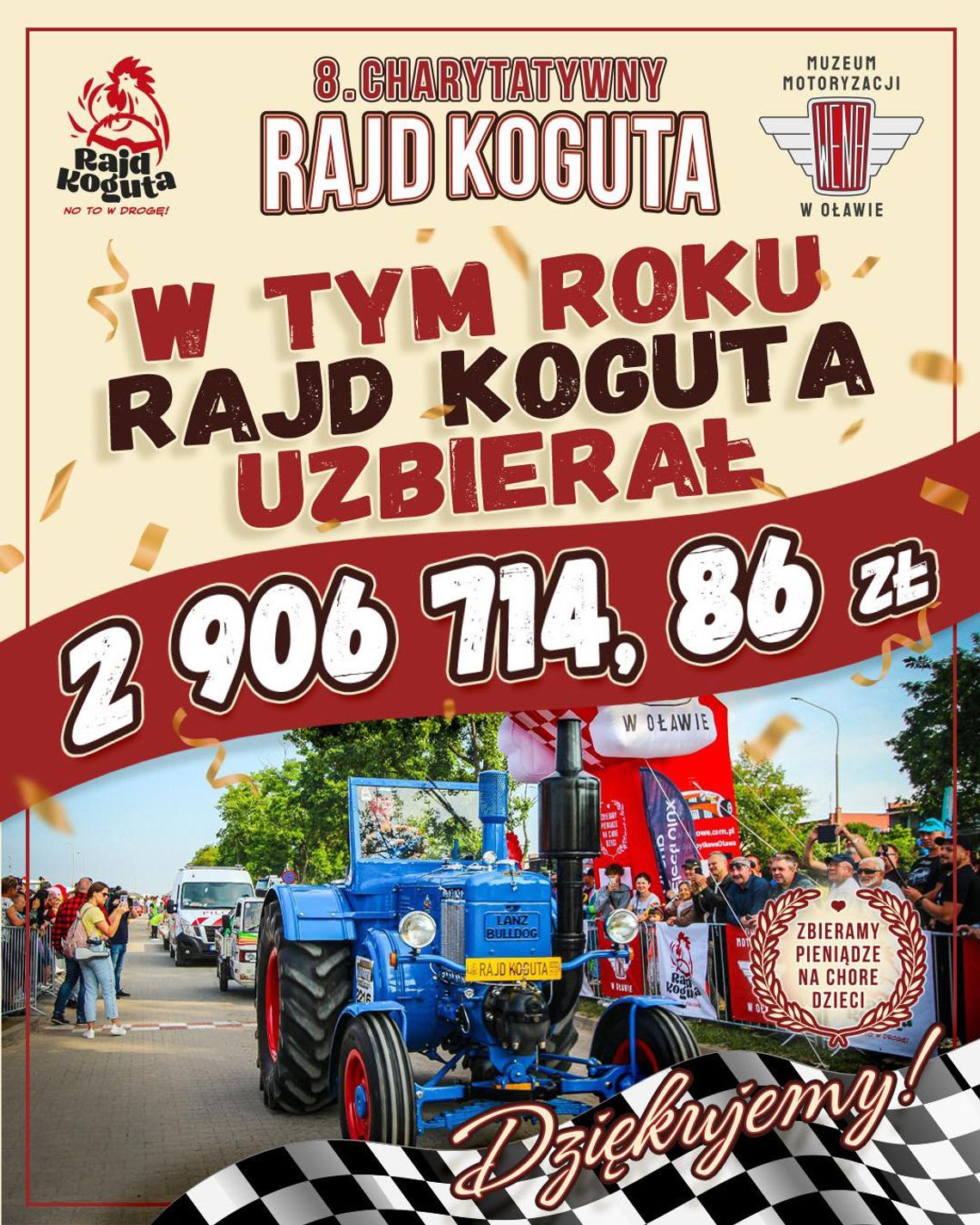 Niemal 3 mln zł z Rajdu Koguta!