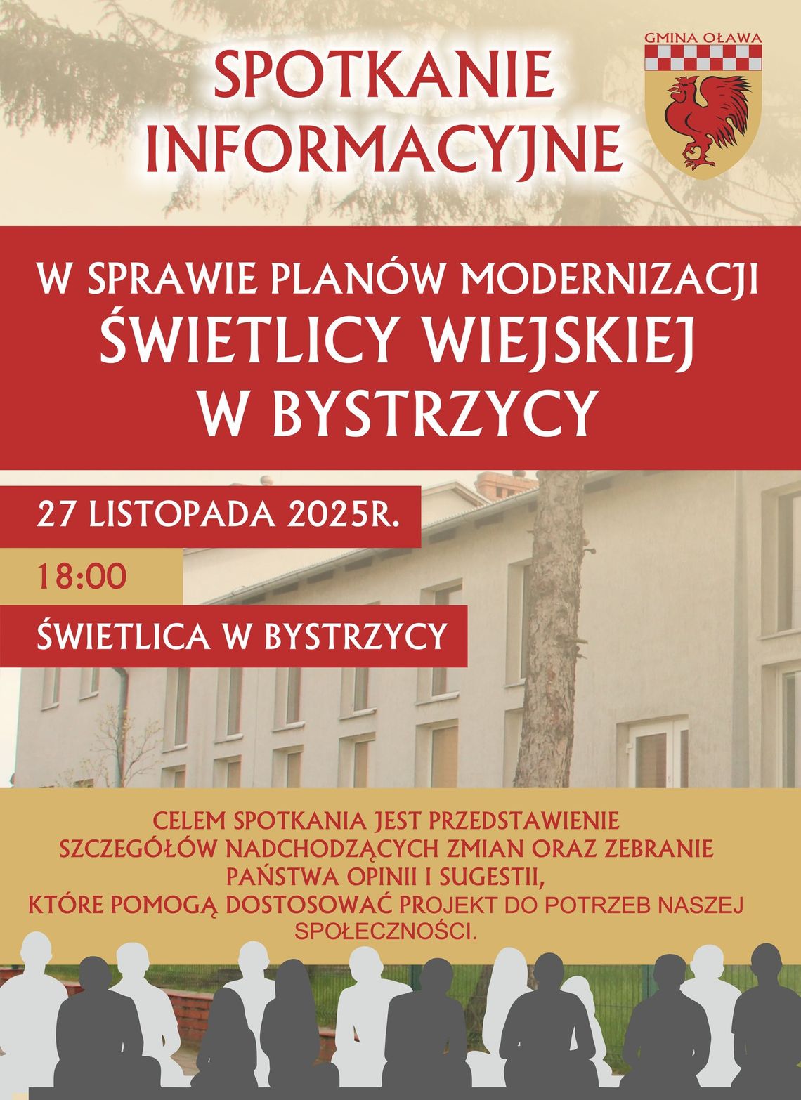 O świetlicy w Bystrzycy, o nowym projekcie...