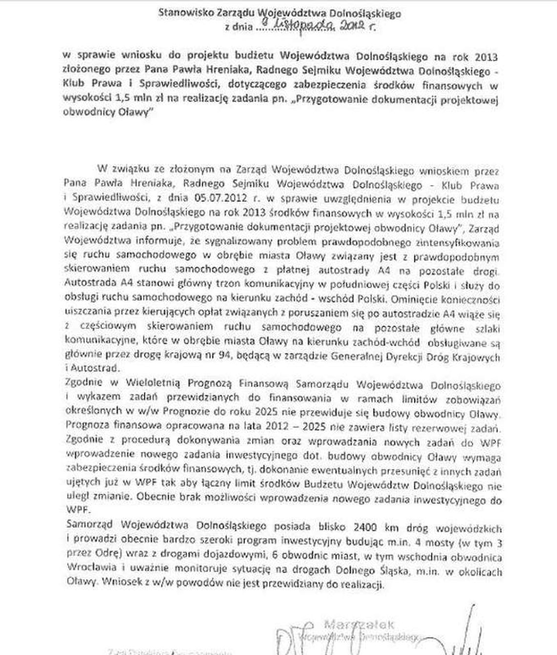 Obwodnica w sferze marzeń? Obwodnica w sferze marzeń?