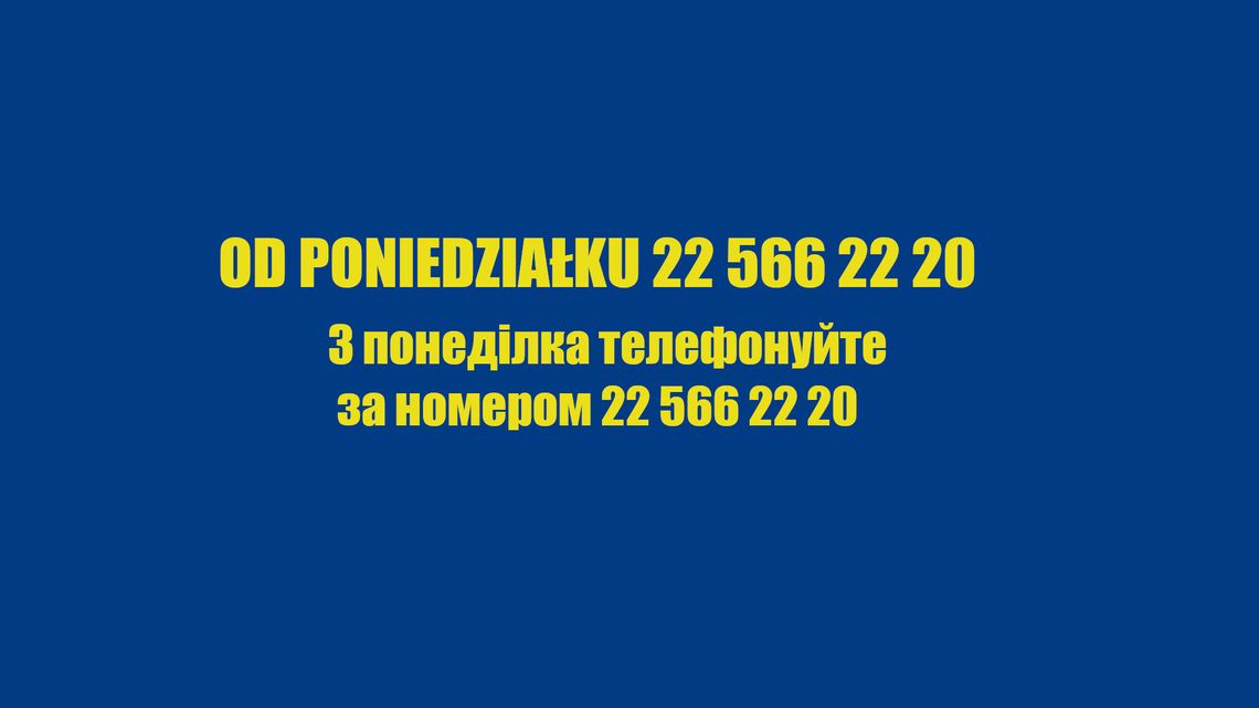 Od 28 lutego infolinia w języku ukraińskim