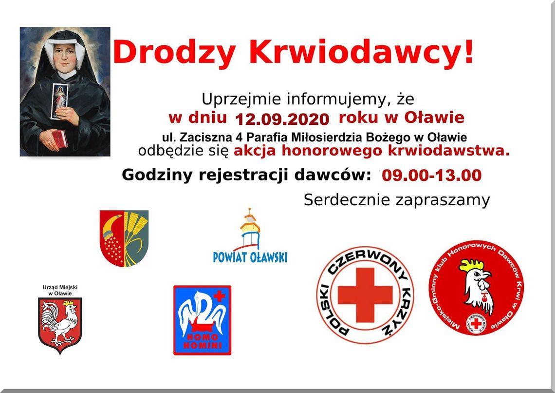 Oddaj krew w Oławie 