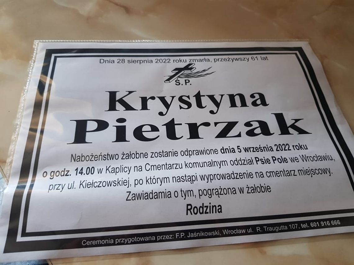 Odeszła Krystyna Pietrzak