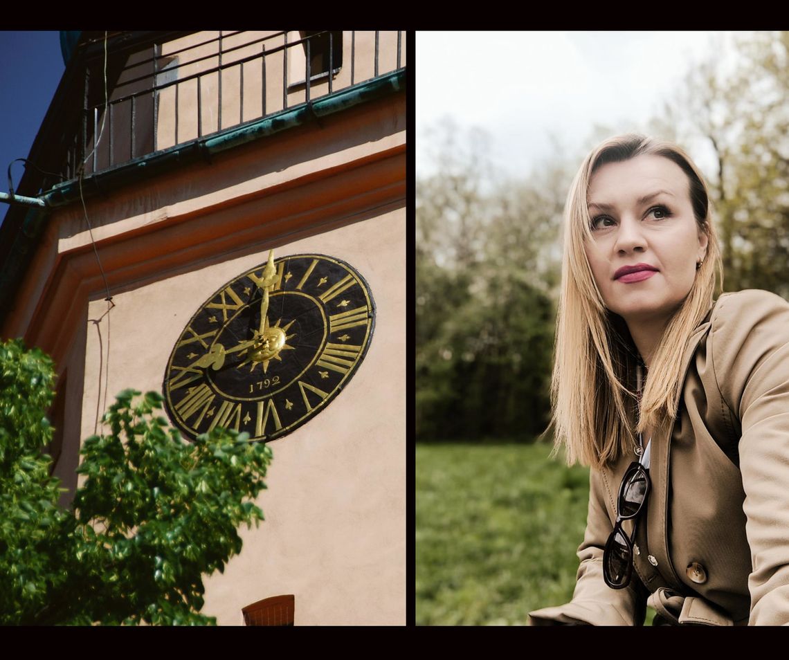 OŁAWA Dziś w nocy to się stanie. Czy warto zmienić czas na letni? Aleksandra Karykowska i zegar ratuszowy z Oławy