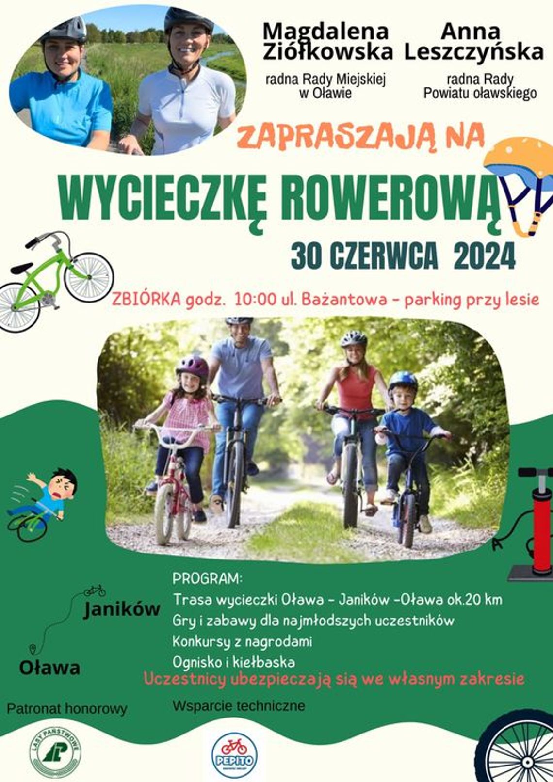 OŁAWA "Rowerowe radne" zapraszają na wakacje