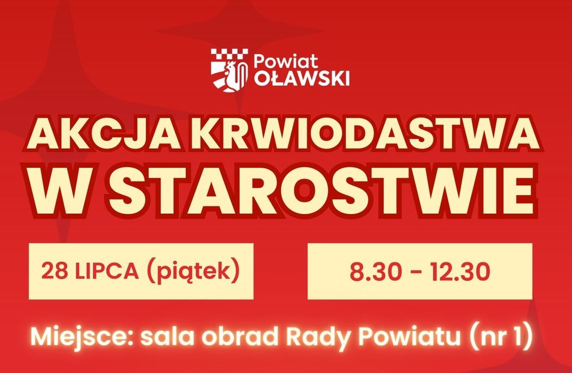 Oława. Uratuj życie - oddaj krew!