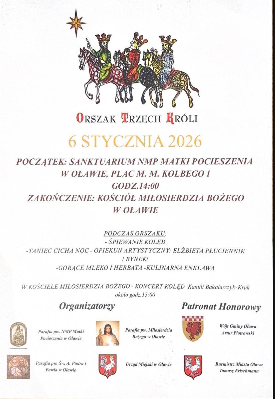 OŁAWA We wtorek Orszak Trzech Króli OŁAWA We wtorek Orszak Trzech Króli
