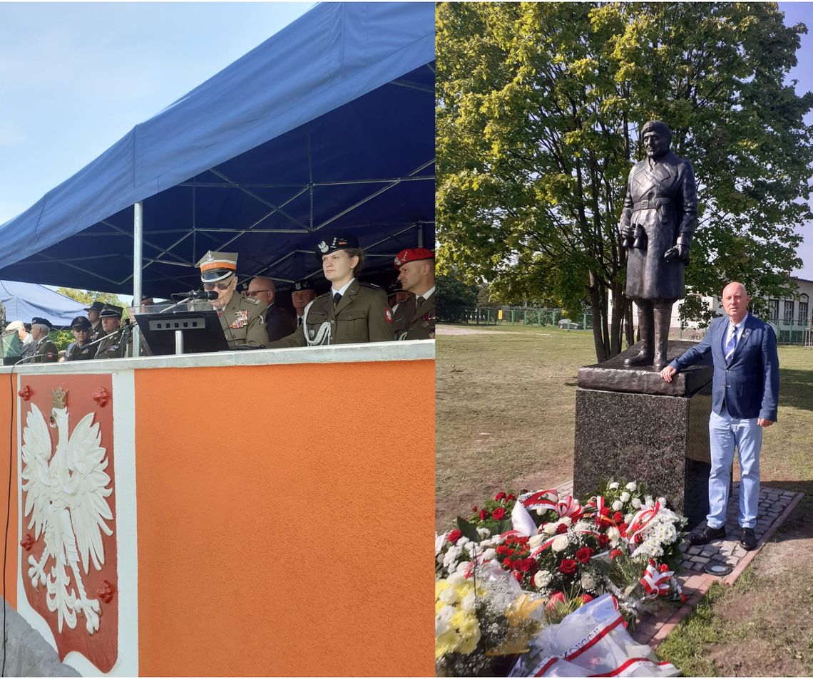 Oławianie przy odsłonięciu pomnika generała broni Stanisława Maczka