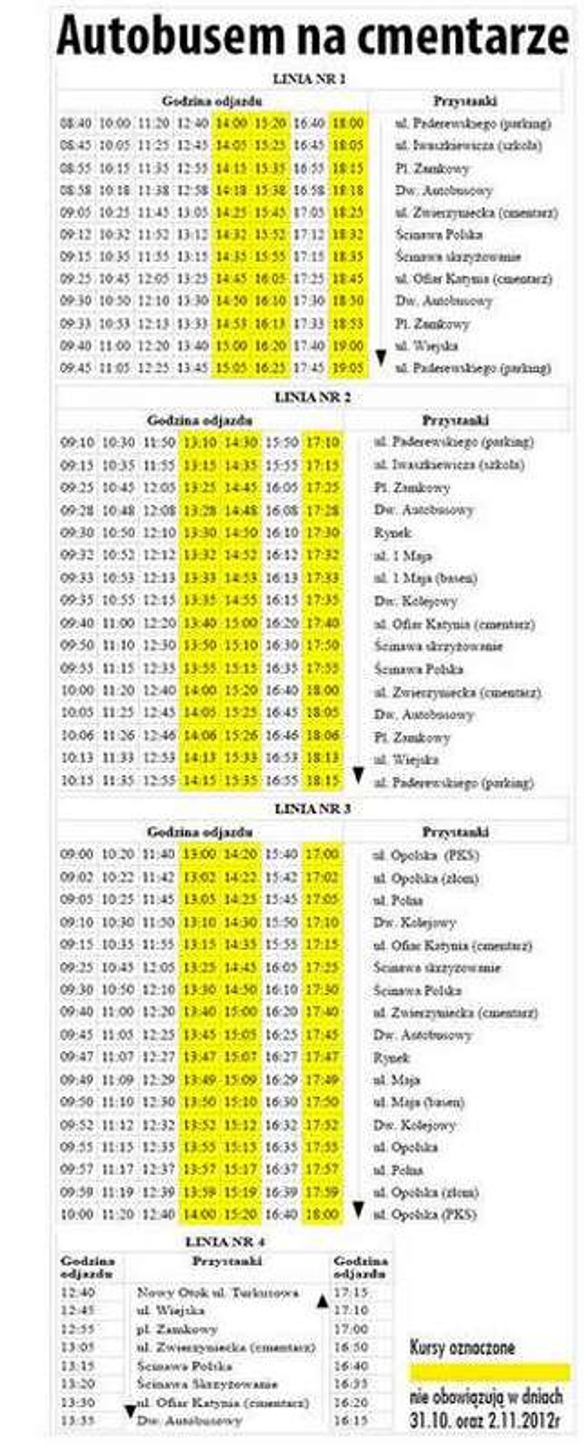 Oni nie dojadą. Autobusem na cmentarze