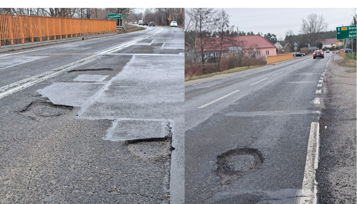 Opona wybuchła "na dziurze" w Starym Górniku