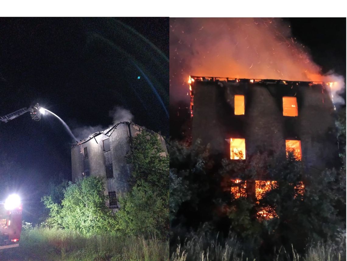 Palił się stary młyn