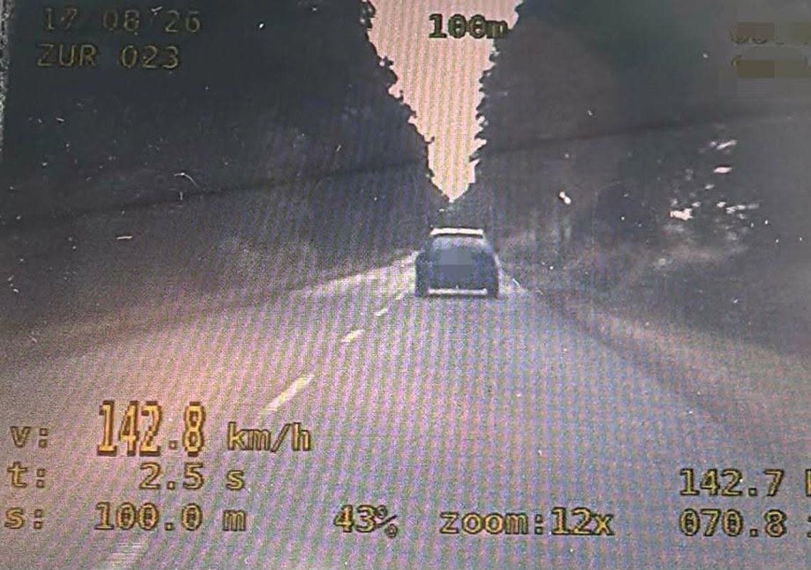 Pędził 142 km na godzinę i... stracił prawko Pędził 142 km na godzinę i... stracił prawko