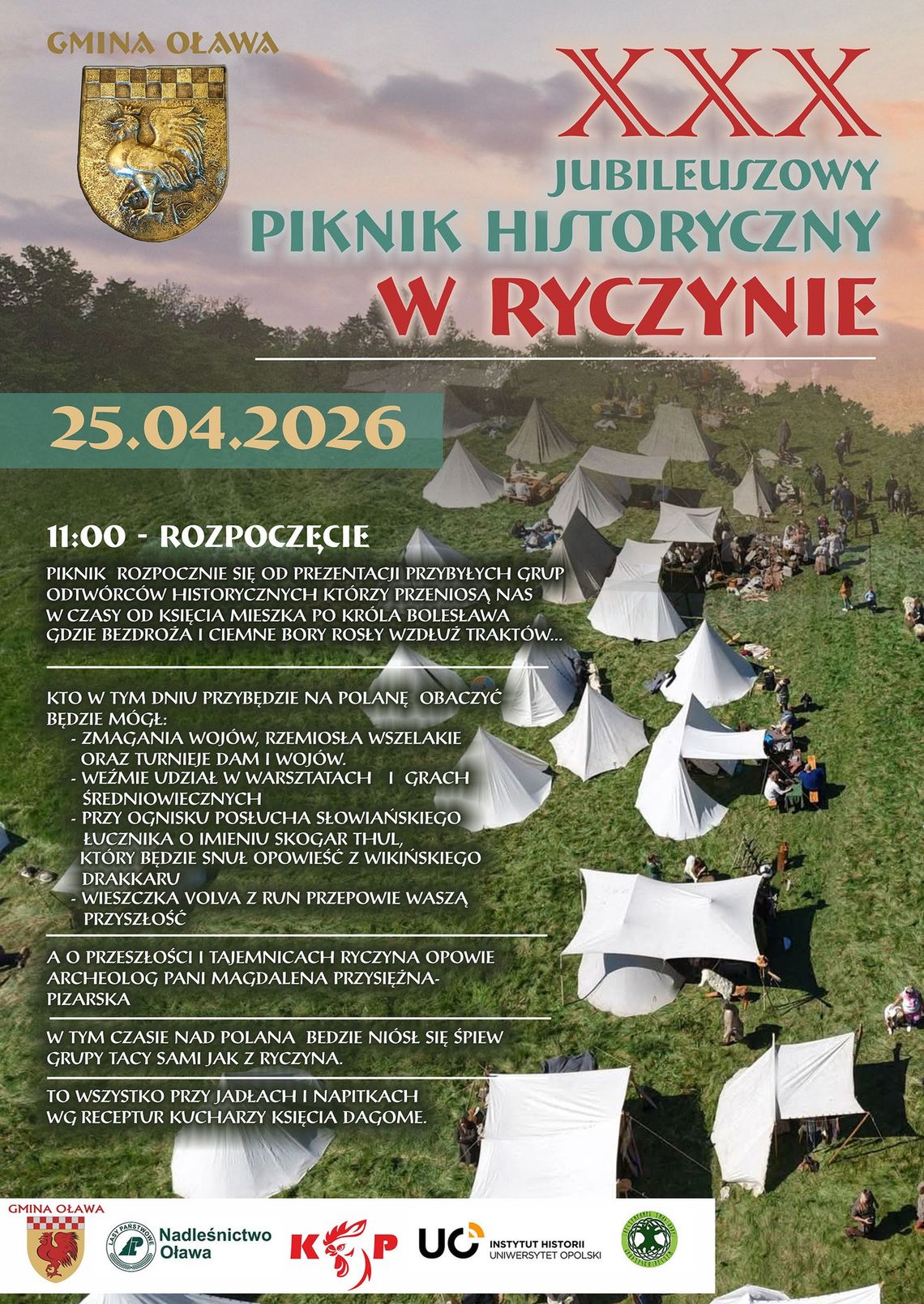 Piknik Historyczny w Ryczynie. Tej części lasu zakaz nie dotyczy Piknik Historyczny w Ryczynie. Tej części lasu zakaz nie dotyczy
