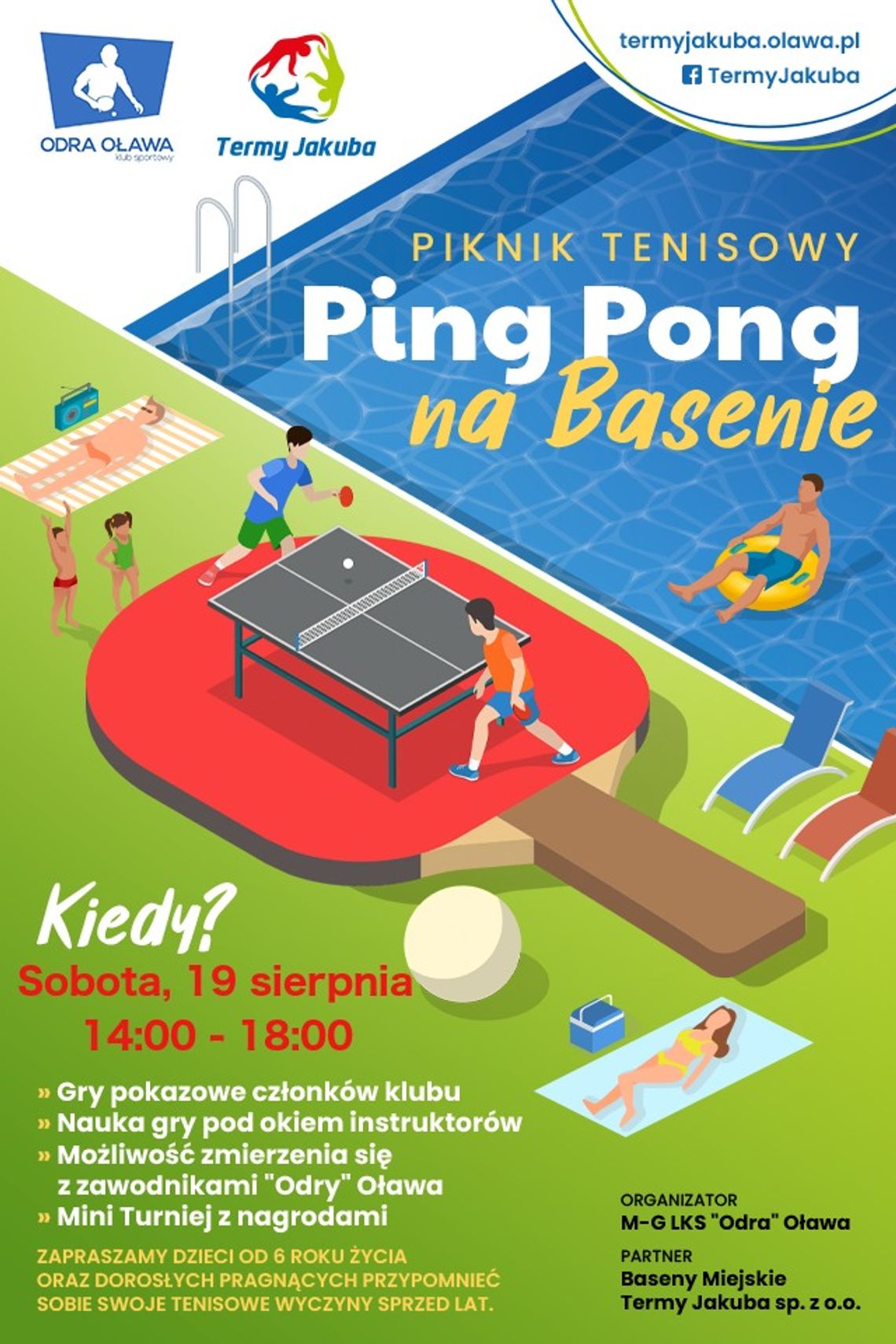 PING PONG na basenie letnim Term Jakuba PING PONG na basenie letnim Term Jakuba
