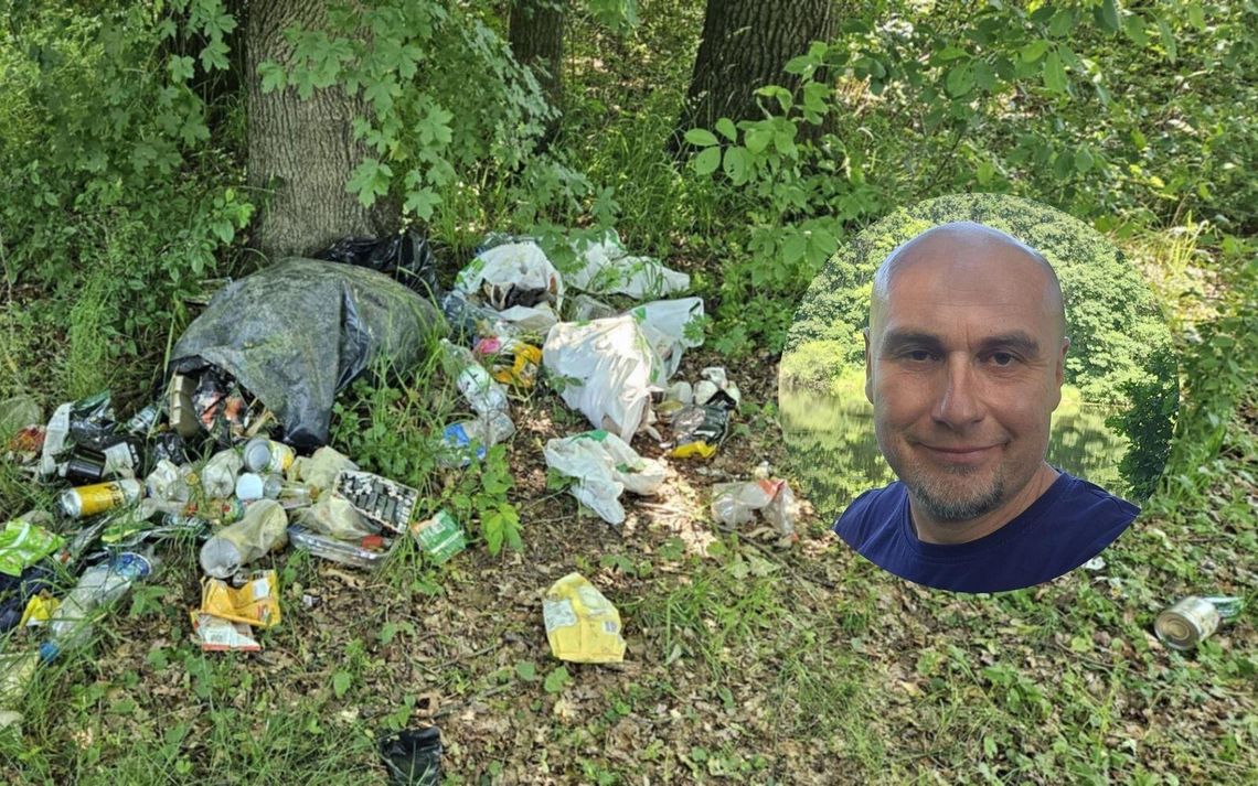 "Pod Dębami"... ze stertą śmieci
